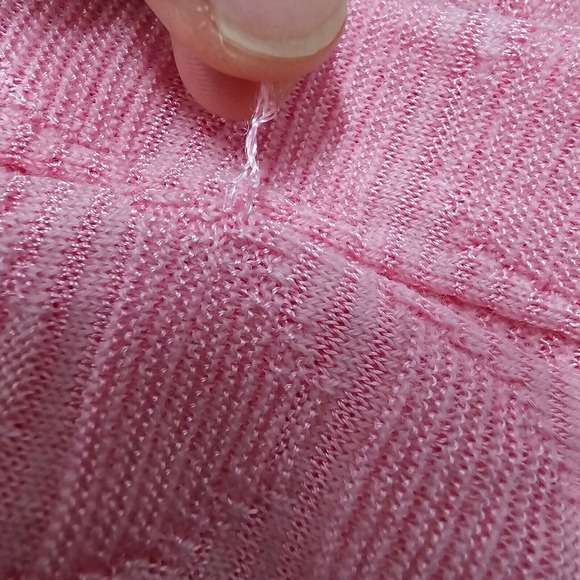 Missoni Women Pink Knit Cardigan Size 42 Handkerchief Hem Open Front Luxury - Picture 10 of 16